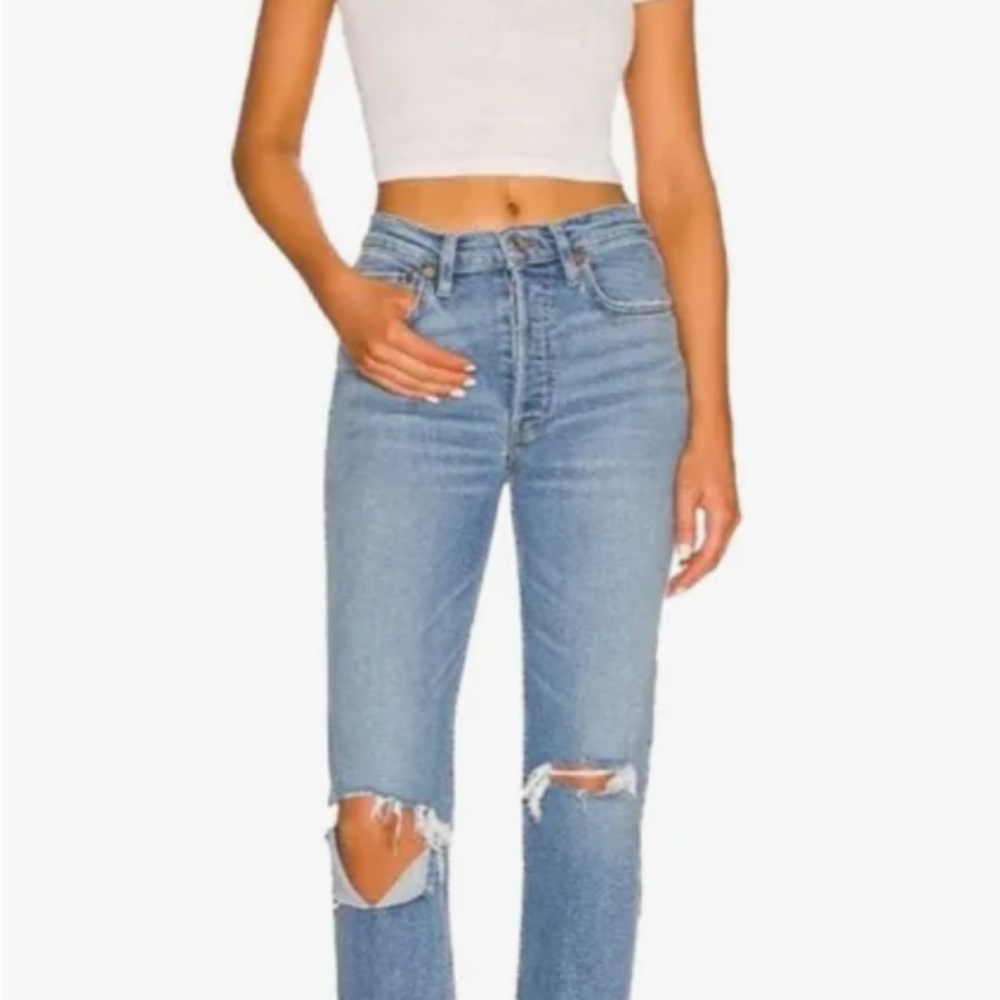 Re/Done 90s High Rise Ankle Crop